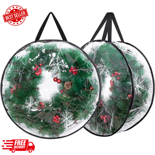 Clear wreath storage bags - 24'',