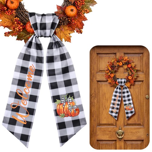 Vitalcozy fall pumpkin wreath - fall,
