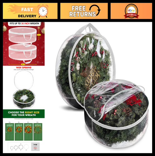 Christmas wreath storage - wreath,