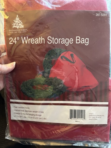 Christmas wreath storage - wreath, bag