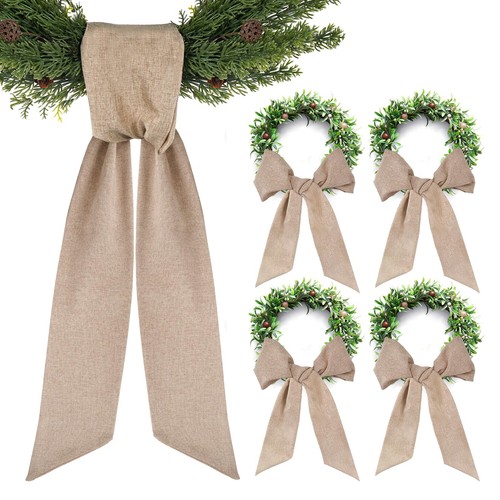 Front door wreath sash - front,
