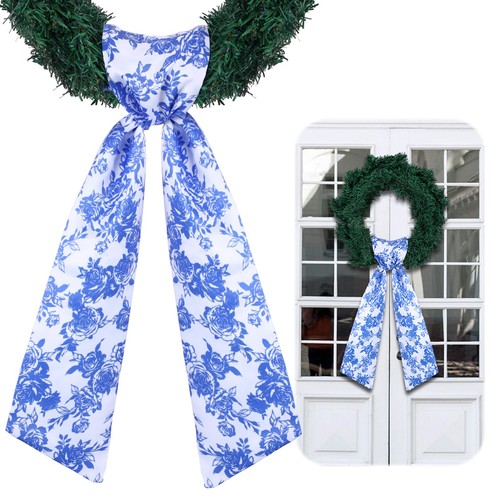 Floral wreath satin - floral,