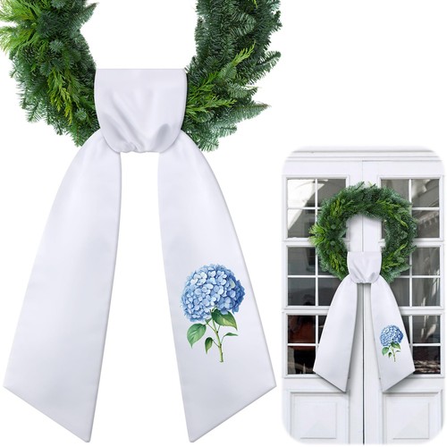 Spring hydrangea wreath - hydrangea, satin