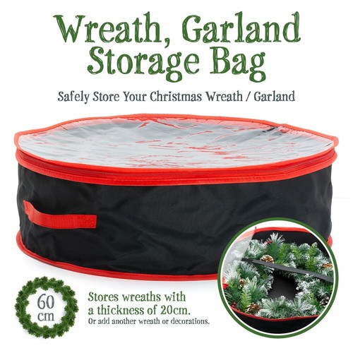 Christmas wreath bag zipped - wreath,