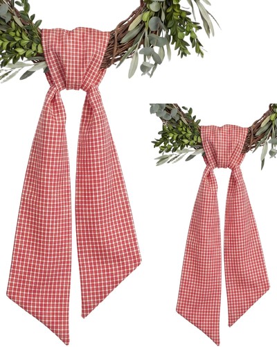 Red white plaid - sash, 2