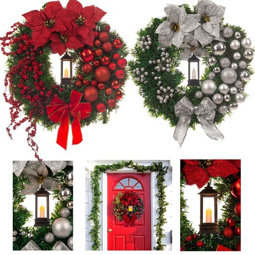 Christmas wreath door ring - wreath,