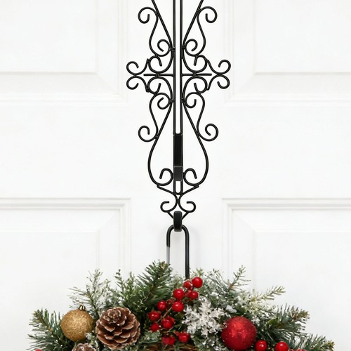 Front door wreath hanger hook - front,